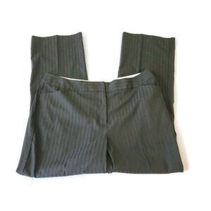 Worthington Womens Pants 18W Plus Black Stripe Poly Blend Zip BLA76E